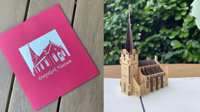 3D-kaart Dorpskerk Vaassen (Rood)