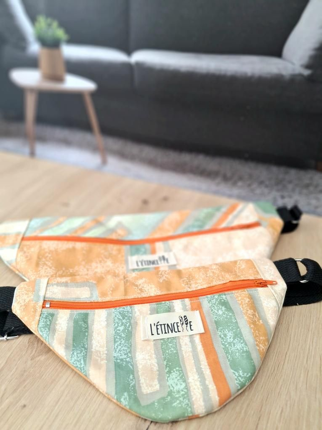 Sacs banane matchy adulte/enfant - Ethnique orange