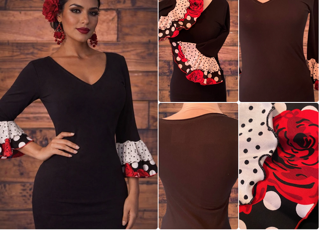 425 Taille S top flamenco