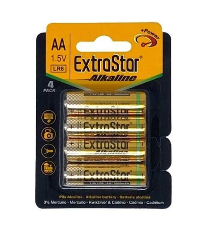 Extrastar Special Duration Zinc Batteries 1.5v Aa - Pack 4