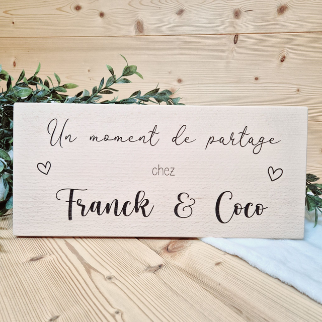 Planche en Hêtre &quot;Un moment de partage&quot;