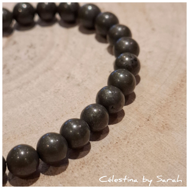 Bracelet Pyrite 6mm Taille Dame