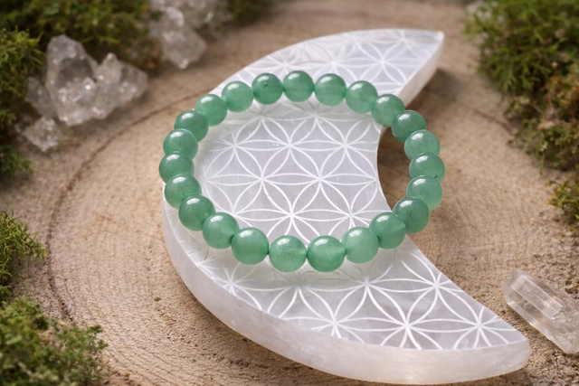 Bracelet AVENTURINE VERTE 8 mm – Douceur, Equilibre et Optimisme


