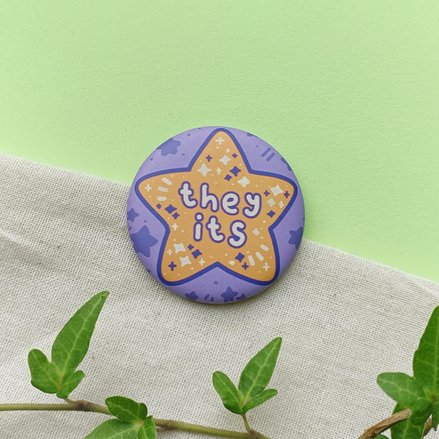 pronoun button pins - thems