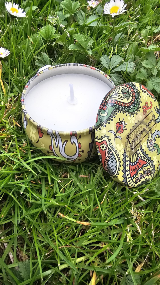 Boite  bohème senteur  sauge menthe  basilic 