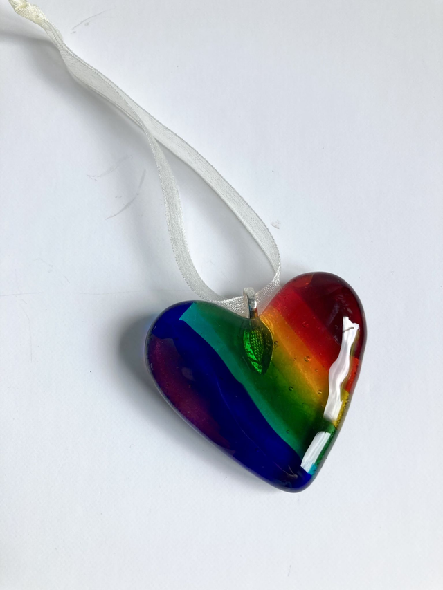 Rainbow Heart / Pride Heart - hanging