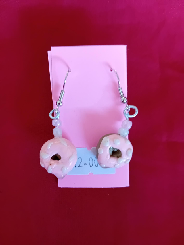 006 - Doughnut dropper earings - ClaybyBeckie