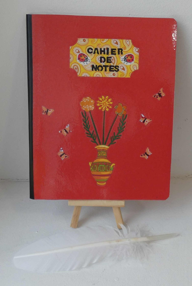 carnet ligné aux bouquets