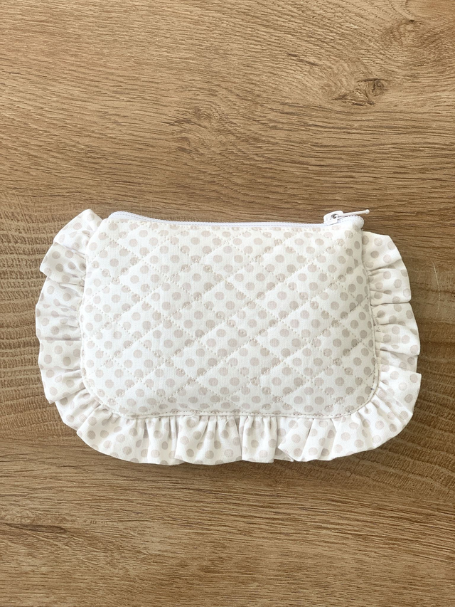 Mini trousse volantée à pois
