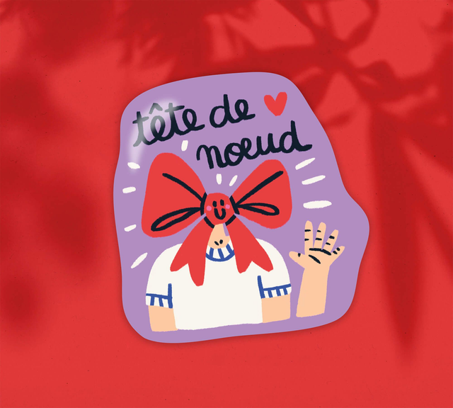 Sticker "Tête de noeud" 🎀🤓