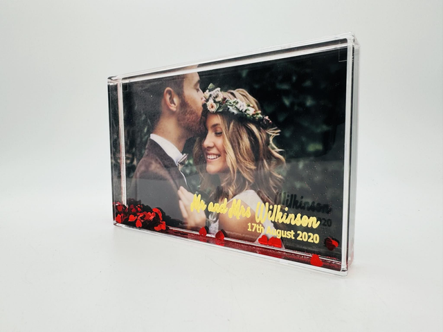 Heart Blox - Photo Frame with foil engraved front 