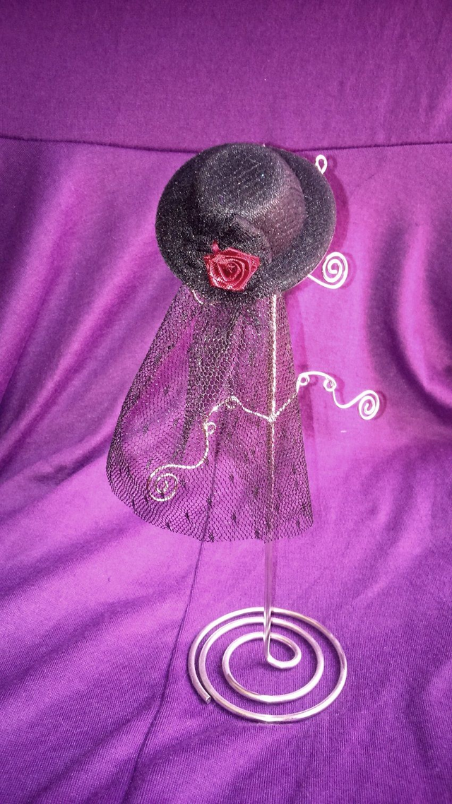 Mini chapeau pince barrette 