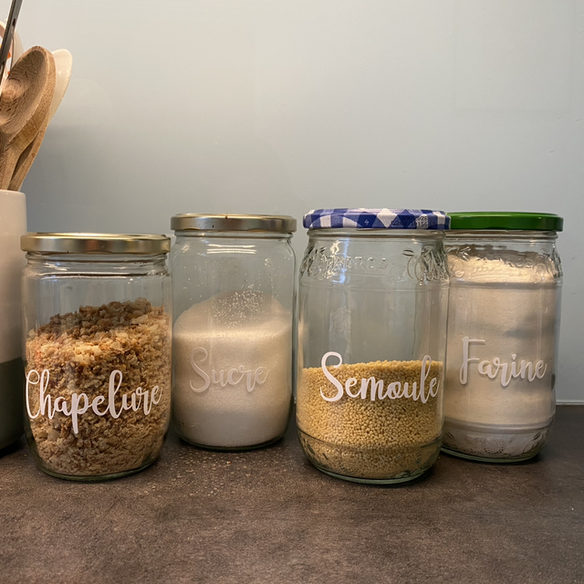 Autocollant pour bocal - Blanc