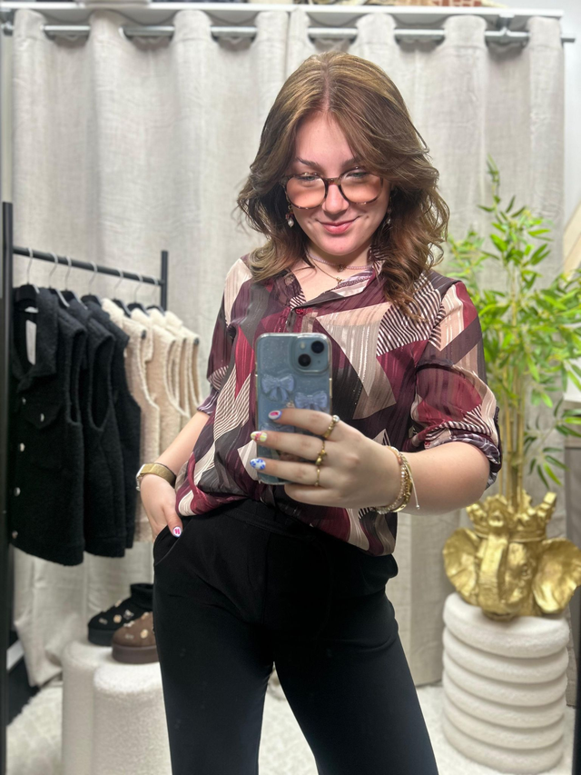 Blouse Eva bordeaux