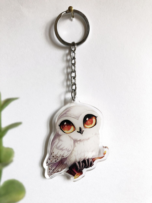 Porte-clef Chouette Harfang des Neiges