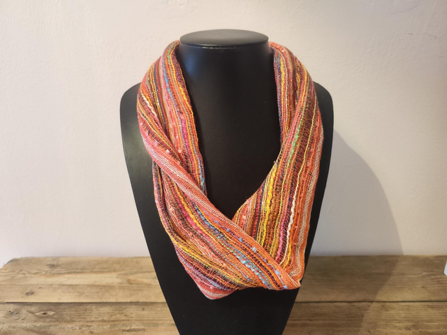Vibrant Multi-weave Magnetic Scarf / Fabric Necklace