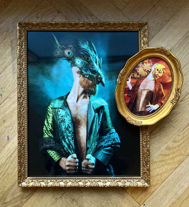 Tirage "Le Paon" encadré