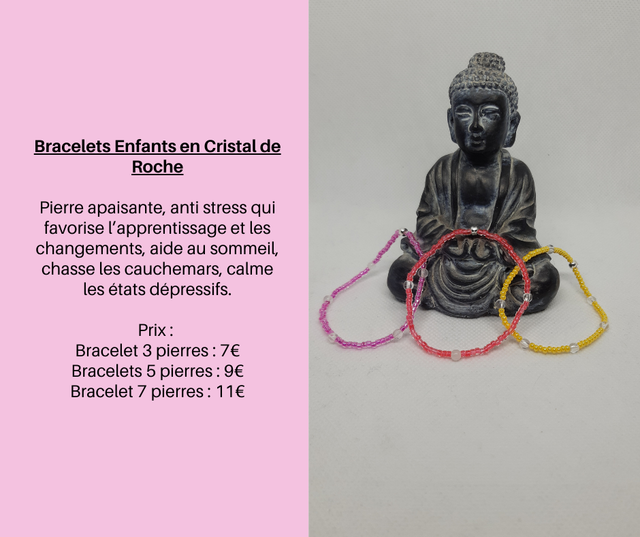 Bracelets Enfants en Cristal de Roche