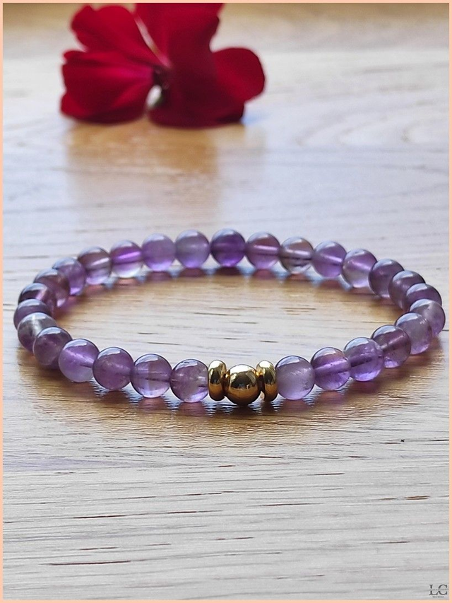 Bracelet 6mm - Améthyste 