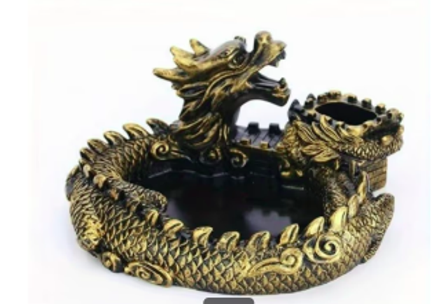 Prachtige vintage asbak Draak (18cm)