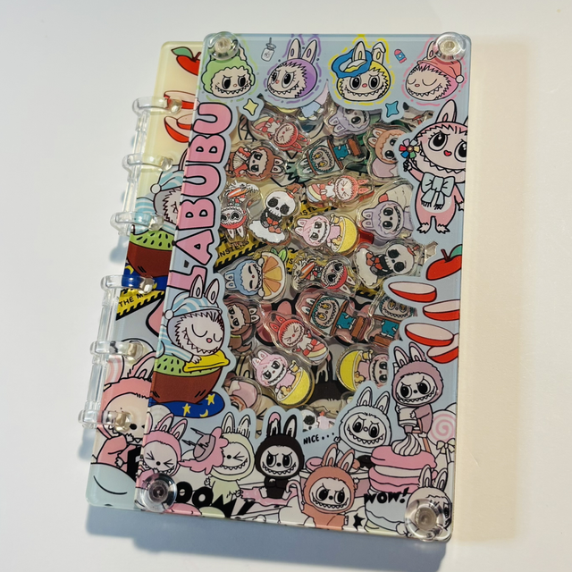 Acrylic Monster character shaker notebook
