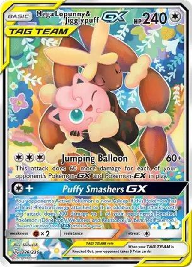 Mega Lopunny &amp; Jigglypuff GX - 226/236 (Ultra Rare)