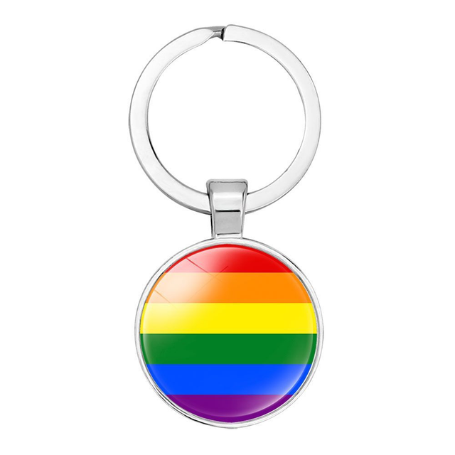 Traditional Pride Flag Keyring