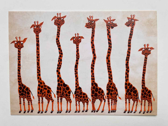 Postkarte GIRAFFES