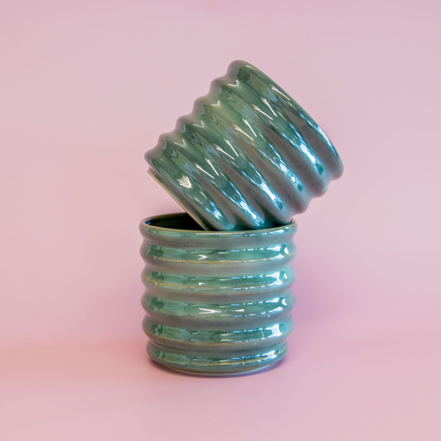 swirly cup (enchanted sage) 
