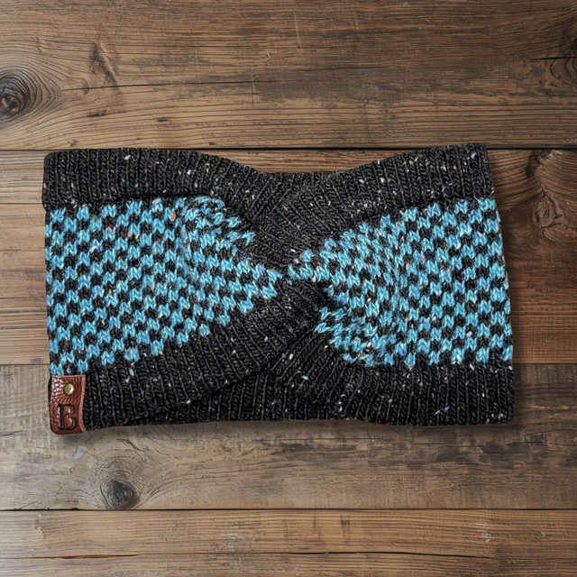 Soft Merino Wool Handmade Headband (Colour: Mint Chocolate Chip)