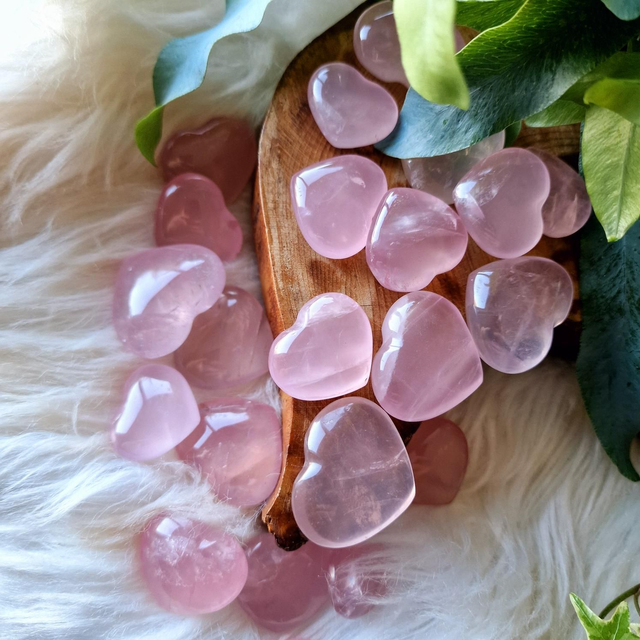 Rose Quartz Small Heart