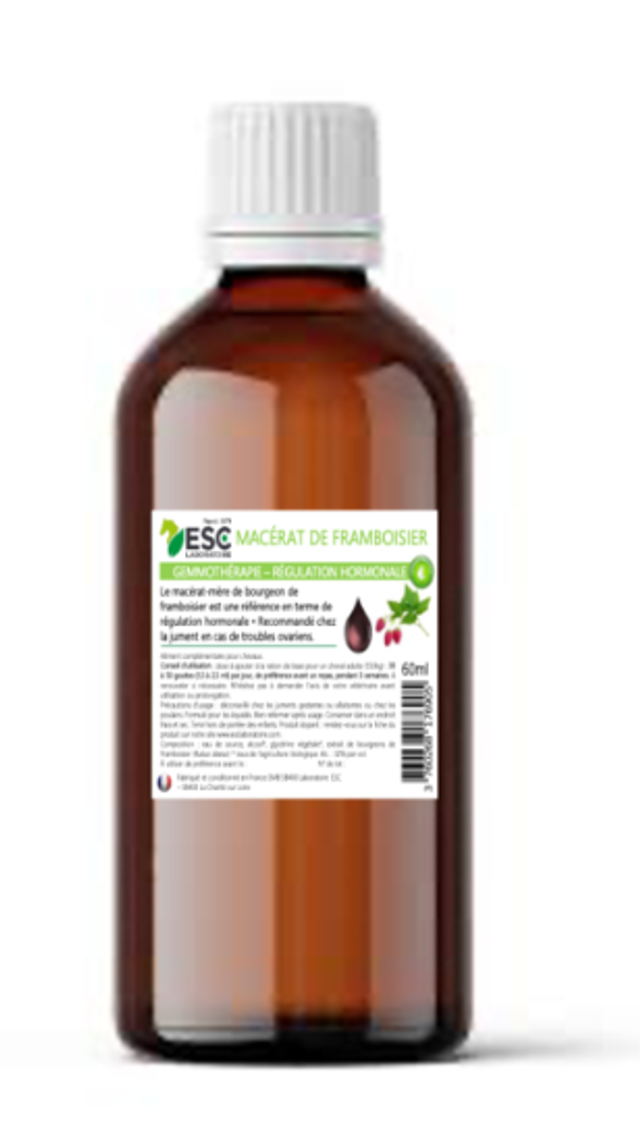 MACERAT DE BOURGEON DE FRAMBOISIER – Gemmothérapie cheval – Régulation hormonale