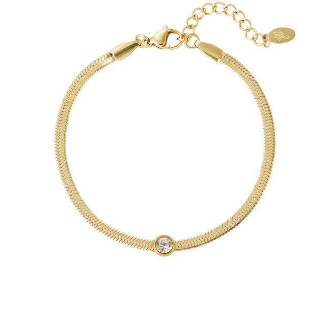 Armband schakel met diamant goud