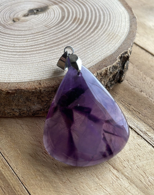 Pendentif AMETHYSTE Trapiche Goutte