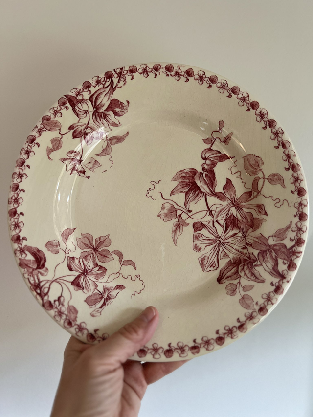 BORDEAUX - Duo d'assiettes plates modèle Bordeaux de la manufacture de Gien - Terre de Fer