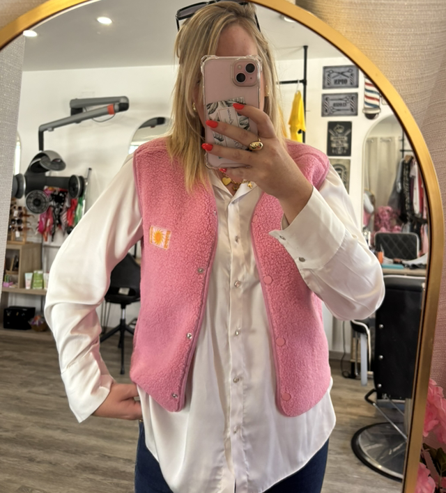 Gilets polaire rose 