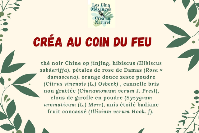 Crea au coin du feu – Thé noir épicé (70g)