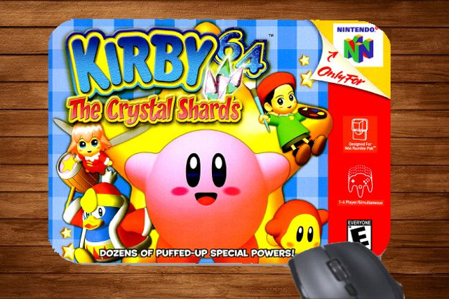 N64 Nintendo 64 Kirby 64 The Crystal Shards Printed Mouse Mat