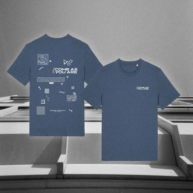 COME AS YOU ARE T-SHIRT HEATHER BLUE