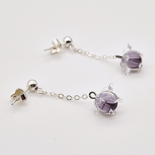 Boucles d'oreilles Clochettes violettes