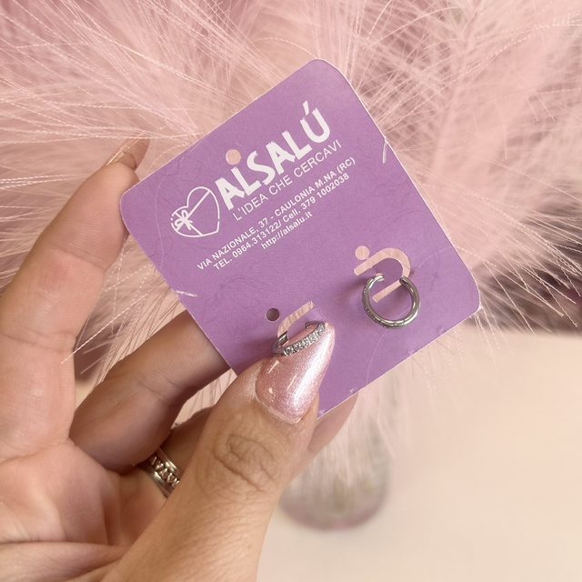 Orecchìni mini hoops in acciaio