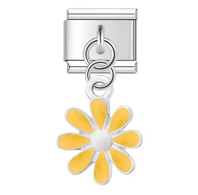 Charm Flor Amarilla Colgante