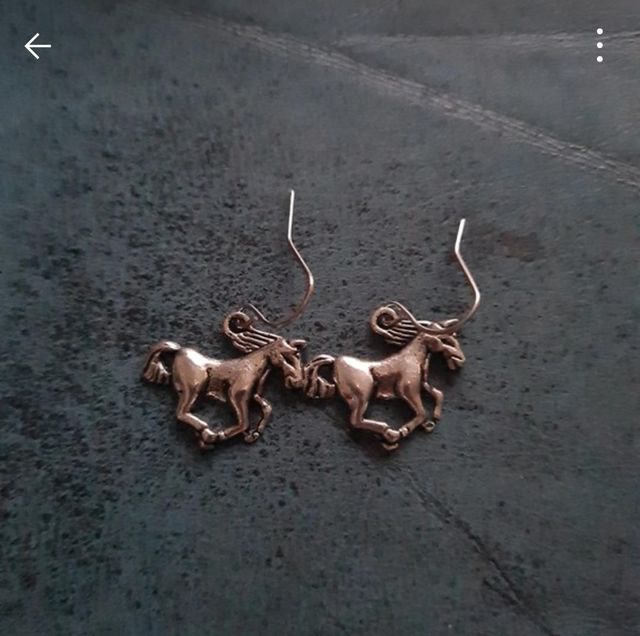 New Silver Running Horse Mustang Earrings Hooks