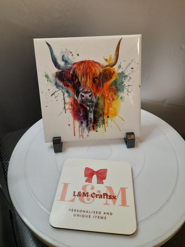 personlised TILES and stand 