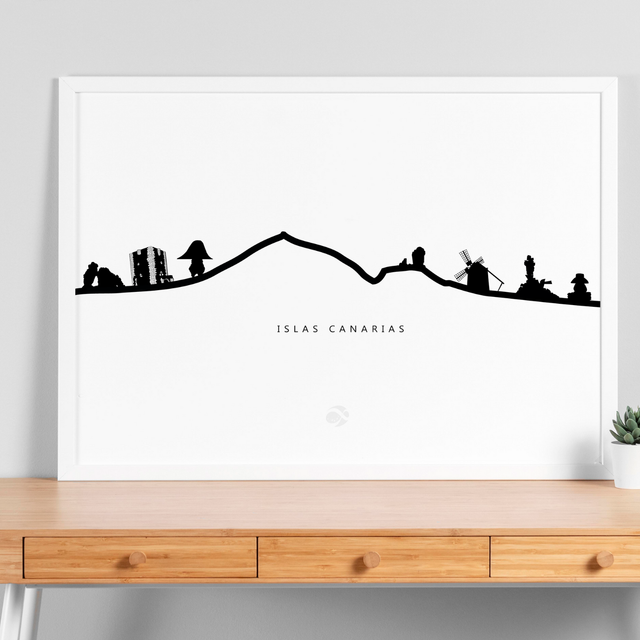 Lámina Skyline de las Islas Canarias