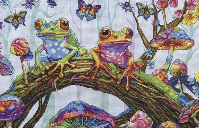 Design Works Fantasy Frogs Counted Cross Stitch Kit