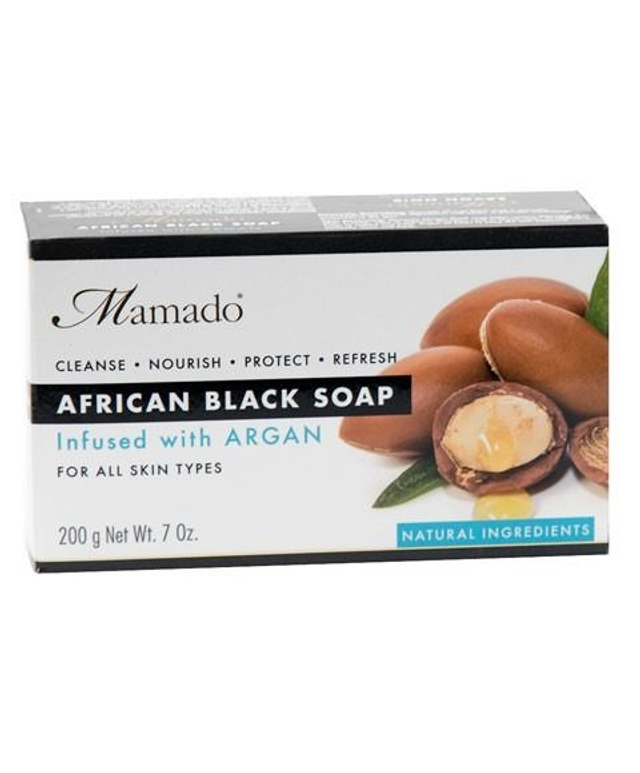 Mamado African Black Soap Infused With Argan 200g