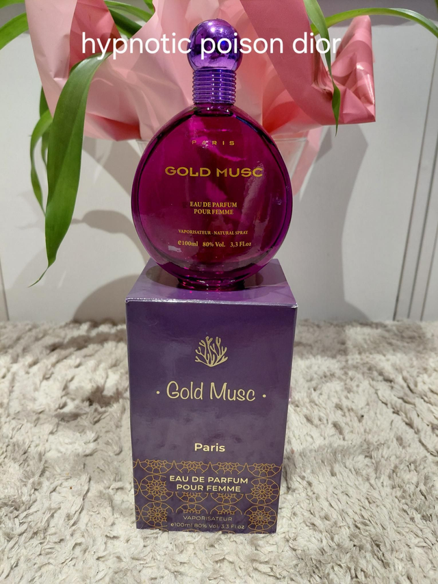 🌈 Parfum Femme Gold Musc (Hypnotic Poison) – Eau de Parfum 100 ml | Parfum envoûtant, oriental &amp; ultra sensuel 🌈