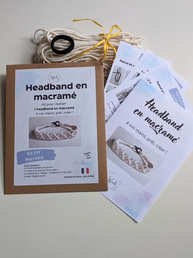 Kit macramé &quot;HEADBAND EN MACRAME&quot; (1)
