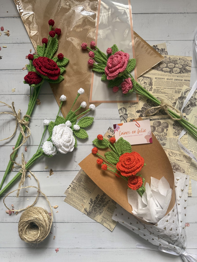 Bouquet de roses (personnalisable)